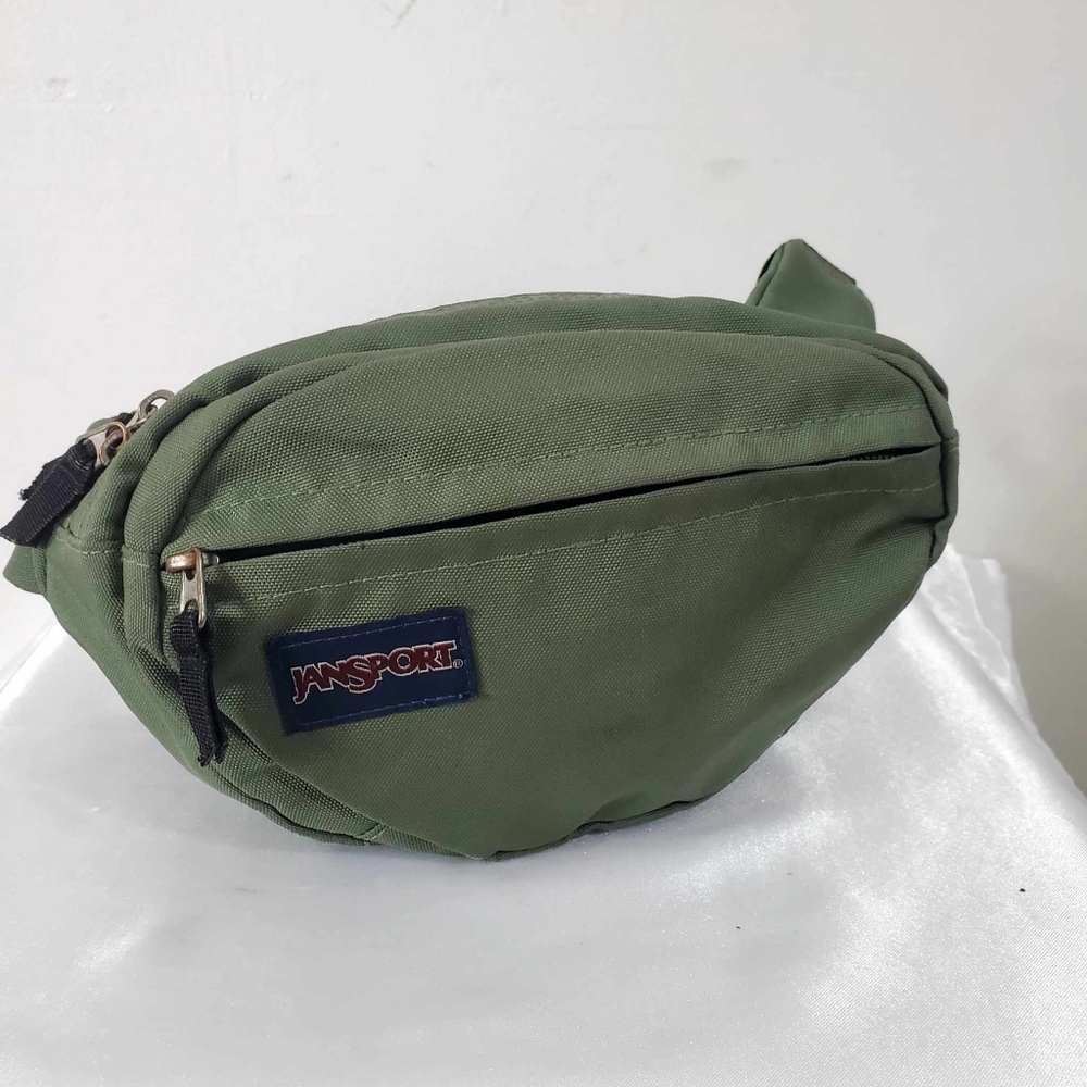 JanSport Olive Green Waist Pack - Compact Crossbody Belt Bag